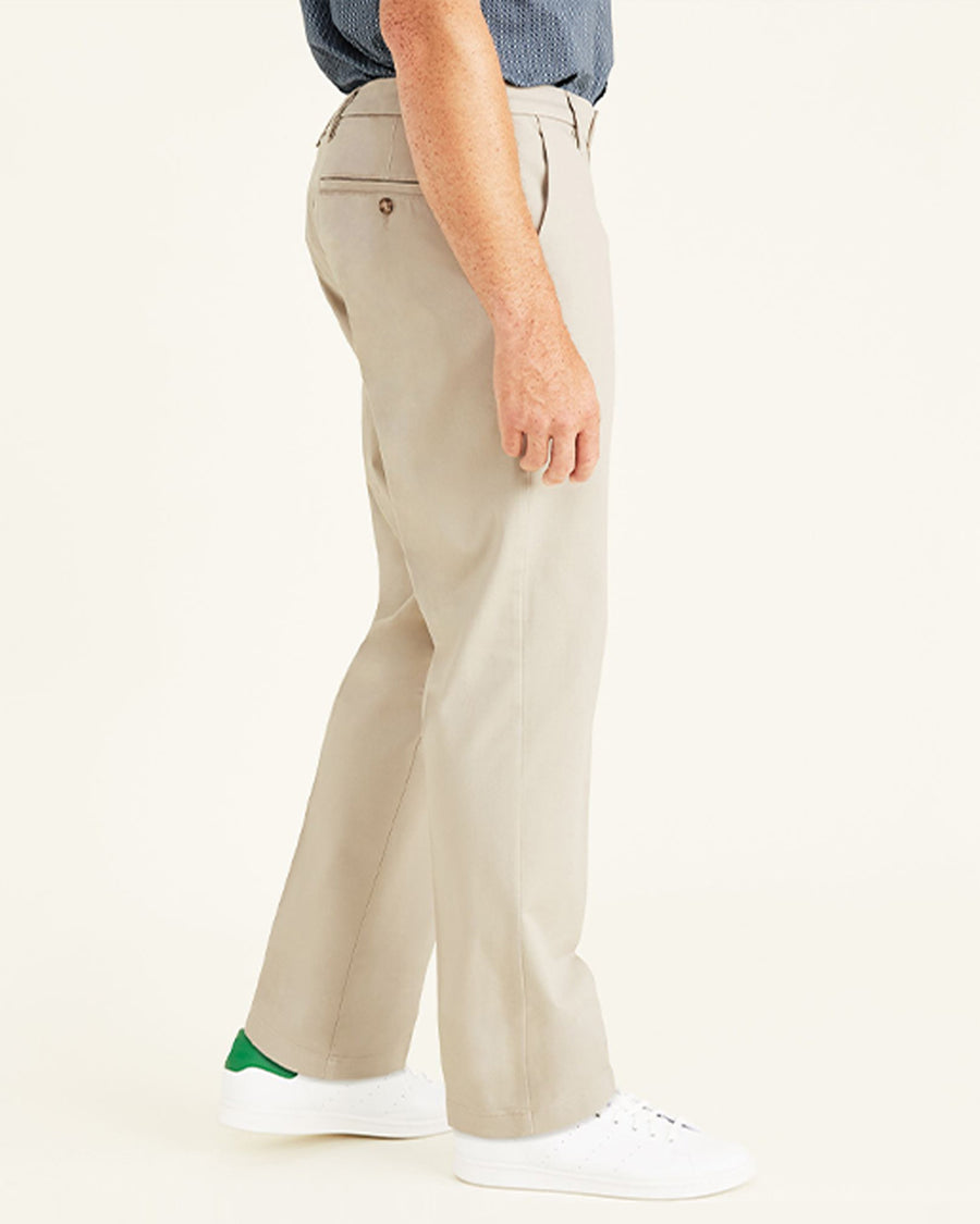 Kingsize Men's Big & Tall Relaxed Fit Wrinkle-Free Full Elastic Plain Front  Pants - Walmart.com